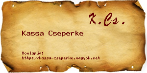 Kassa Cseperke névjegykártya
